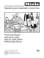 Miele KFNS 3929 SE ed Operating And Installation Manual preview