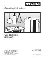 Miele KM 2012 Operating Instructions Manual preview