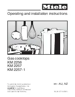 Miele KM 2256 Operating And Installation Instructions preview