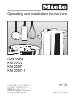 Miele KM 2256 Operating And Installation Manual preview