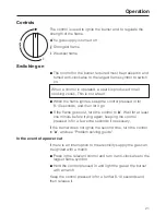 Предварительный просмотр 21 страницы Miele KM 2312 Operating And Installation Instructions