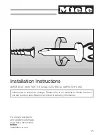 Miele KM 2355 Installation Instructions Manual preview