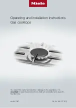 Preview for 1 page of Miele KM 3034 Operating And Installation Instructions