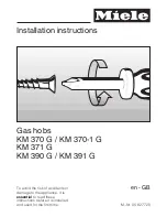 Preview for 1 page of Miele KM 370 G Installation Instructions Manual