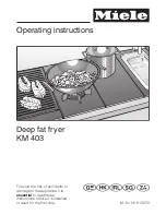 Предварительный просмотр 1 страницы Miele KM 403 Operating Instructions Manual