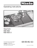 Предварительный просмотр 1 страницы Miele KM 405 Operating Instructions Manual