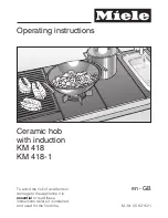 Miele KM 418 Operating Instructions Manual preview