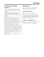 Preview for 17 page of Miele KM 418 Operating Instructions Manual