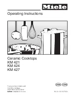 Miele Km 424 Operating Instructions Manual preview