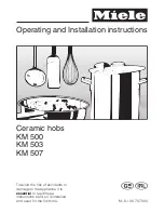 Preview for 1 page of Miele KM 500 Operating And Installation Instructions