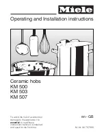 Miele KM 500 Operating And Installation Manual preview