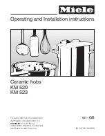 Предварительный просмотр 1 страницы Miele KM 520 Operating And Installation Manual