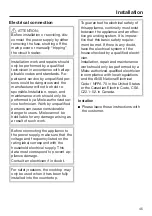 Preview for 45 page of Miele KM 5621 Operating And Installation Instructions