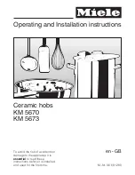 Miele KM 5670 Operating And Installation Manual preview