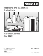 Miele KM 5820 Operating And Installation Instructions preview