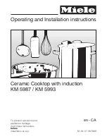 Preview for 1 page of Miele KM 5954 Operating And Installation Instructions