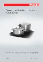 Miele KM 7200 FR Operating And Installation Instructions preview