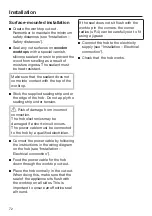 Preview for 72 page of Miele KM 7404 FX Operating And Installation Instructions