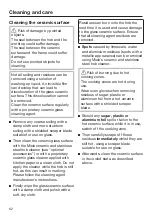 Предварительный просмотр 62 страницы Miele KM 7629 FX Operating And Installation Instructions