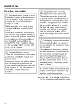 Preview for 74 page of Miele KM 7720 FR Operating And Installation Instructions