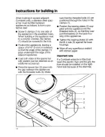 Preview for 14 page of Miele KM 89 Operating Instructions Manual