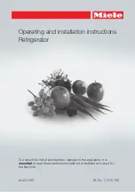 Preview for 1 page of Miele KS 28463 D ed/cs Operating And Installation Instructions