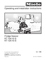 Preview for 1 page of Miele KT 12410 S Operating And Installation Manual