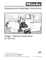 Miele KT 3414 S Operating And Installation Manual preview