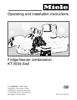 Preview for 1 page of Miele KT 3534 Sed Operating And Installation Manual