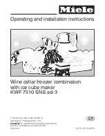 Preview for 1 page of Miele KWF 7510 SNE ed 3 Operating And Installation Manual