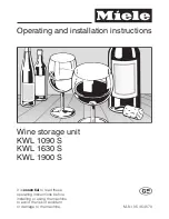 Предварительный просмотр 1 страницы Miele KWL 1090 S Operating And Installation Manual