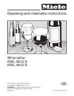 Preview for 1 page of Miele KWL 4612 S Operating And Installation Instructions