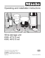 Preview for 1 page of Miele KWL 4712 S ed Operating And Installation Manual