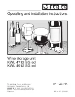 Miele KWL 4712 SG ed Operating And Installation Instruction preview