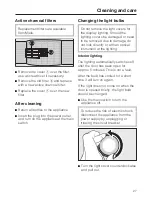 Предварительный просмотр 27 страницы Miele KWT 1601 SF Operating And Installation Manual