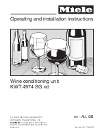 Preview for 1 page of Miele KWT 4974 SG ed Operating And Installation Instruction