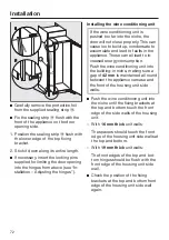 Предварительный просмотр 72 страницы Miele KWT 6422 iG Operating And Installation Instructions