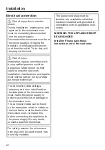 Предварительный просмотр 22 страницы Miele M 2241 SC Operating And Installation Instructions