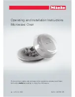 Miele M 6160 TC Operating And Installation Instructions предпросмотр