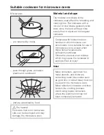 Предварительный просмотр 22 страницы Miele M 6160 TC Operating And Installation Instructions