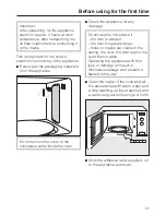 Preview for 21 page of Miele M 637-45 ECR Operating Instructions Manual