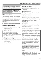 Preview for 37 page of Miele M 7140 TC Operating Instructions Manual