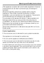 Preview for 5 page of Miele M 7244 TC Operating Instructions Manual