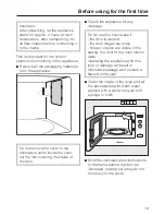 Preview for 19 page of Miele M 8260 Operating Instructions Manual