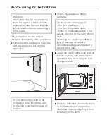 Предварительный просмотр 20 страницы Miele M 8261-1 Operating Instructions Manual