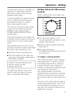 Предварительный просмотр 27 страницы Miele M 8261-1 Operating Instructions Manual