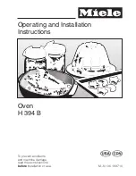 Preview for 1 page of Miele MasterChef H 394 B Operating And Installation Instructions