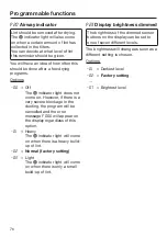 Preview for 76 page of Miele MIWADREW201 Operating Instructions Manual