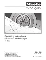 Preview for 1 page of Miele Novotronic T 220 Operating Instructions Manual