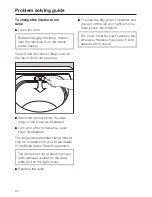 Preview for 22 page of Miele Novotronic T 220 Operating Instructions Manual